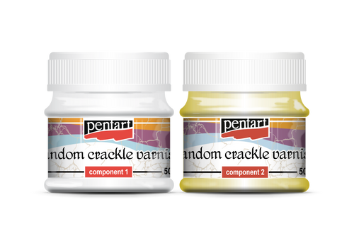 Random Crackle Varnish 2 Components Set