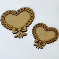 Decoupage Queen / Life Beautiful HDF 2 Pack Bow Hearts