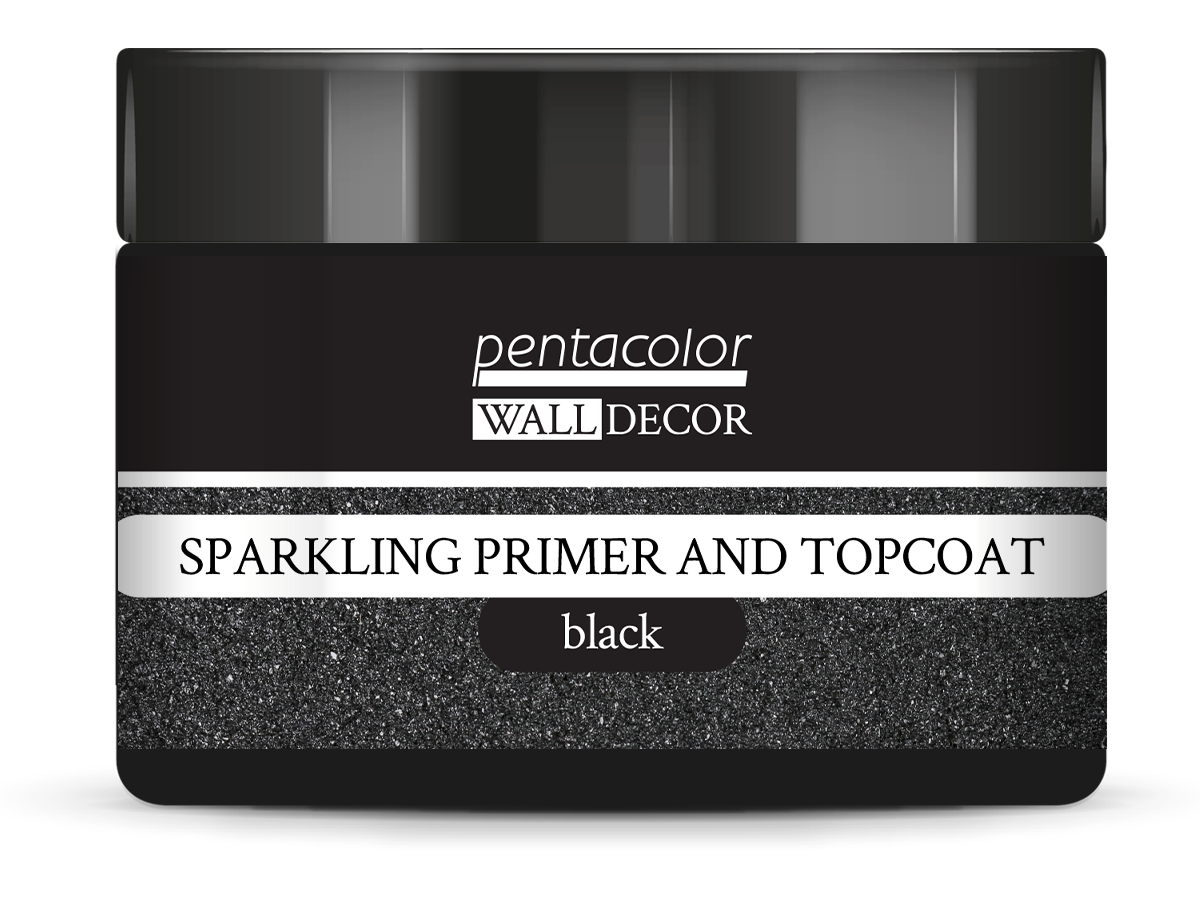 Pentart WD Sparkling Primer and Topcoat 150 ml black