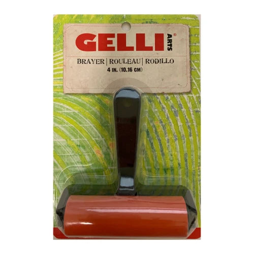 Gelli Arts Brayer/ Roller System – 4" Hard Rubber Roller