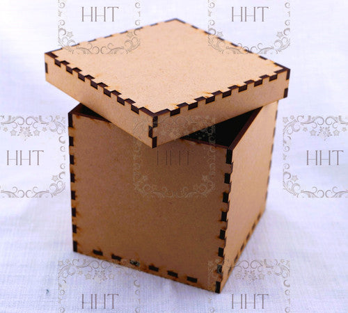 Handcrafted Holiday Traditions Square Box with Over Lid MDF Base