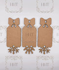 Handcrafted Holiday Traditions Bow Tags MDF Base