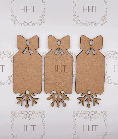 Handcrafted Holiday Traditions Bow Tags MDF Base