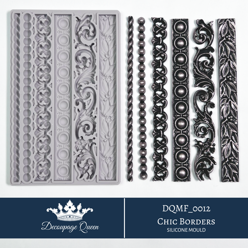 Decoupage Queen Silicone Mould- Chic Borders - Limited Edition