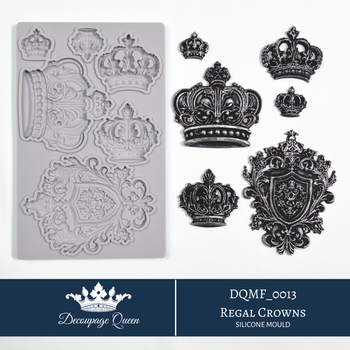 Decoupage Queen Silicone Mould - Regal Crowns - Limited Edition