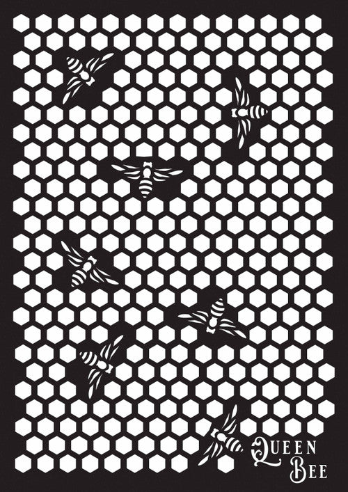Decoupage Queen Hobbilicious Queen Bee Stencil A4