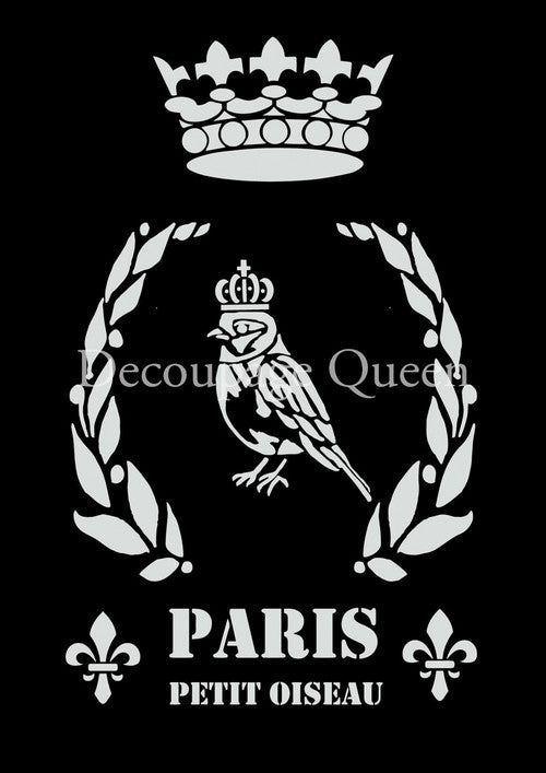 Decoupage Queen Little Bird Stencil