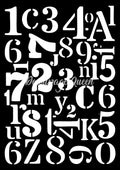 Decoupage Queen Stencil - Number Collage