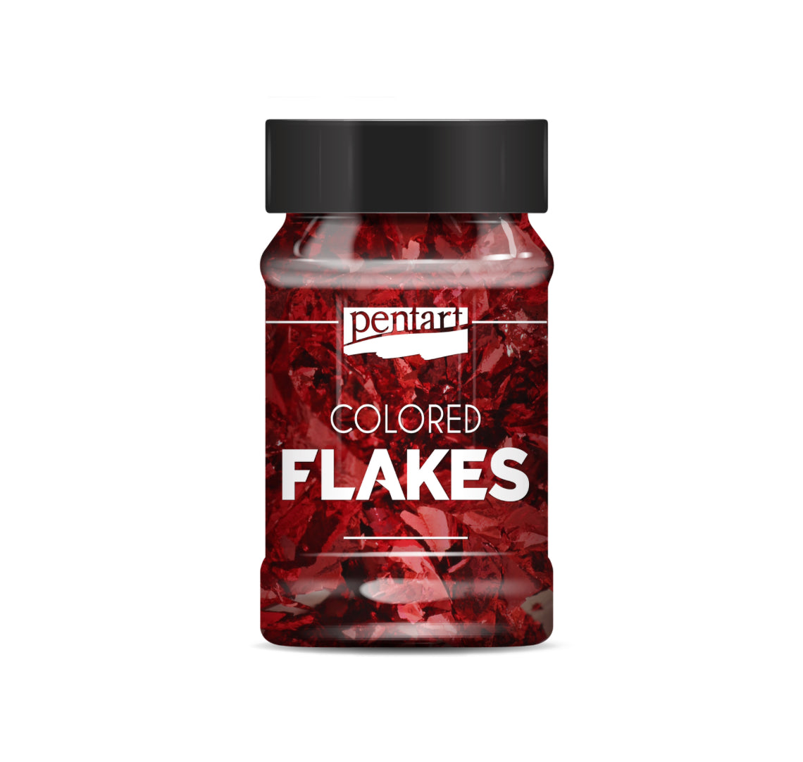 Pentart Colored foil flakes 1g, design by Pentart, arts & entertainment > hobbies & creative arts > arts & crafts, for decoupage and crafting