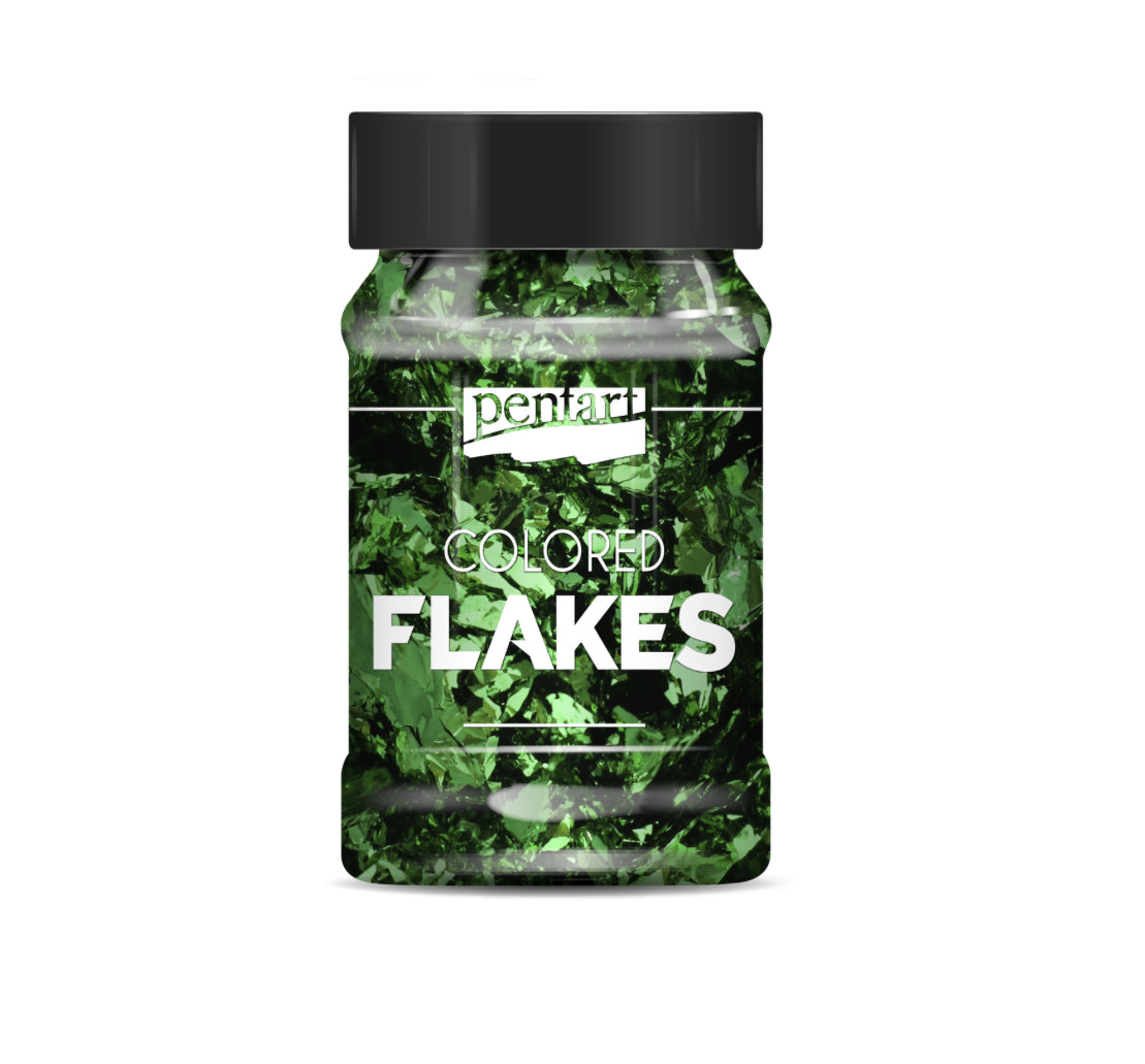Pentart Colored foil flakes 1g, design by Pentart, arts & entertainment > hobbies & creative arts > arts & crafts, for decoupage and crafting