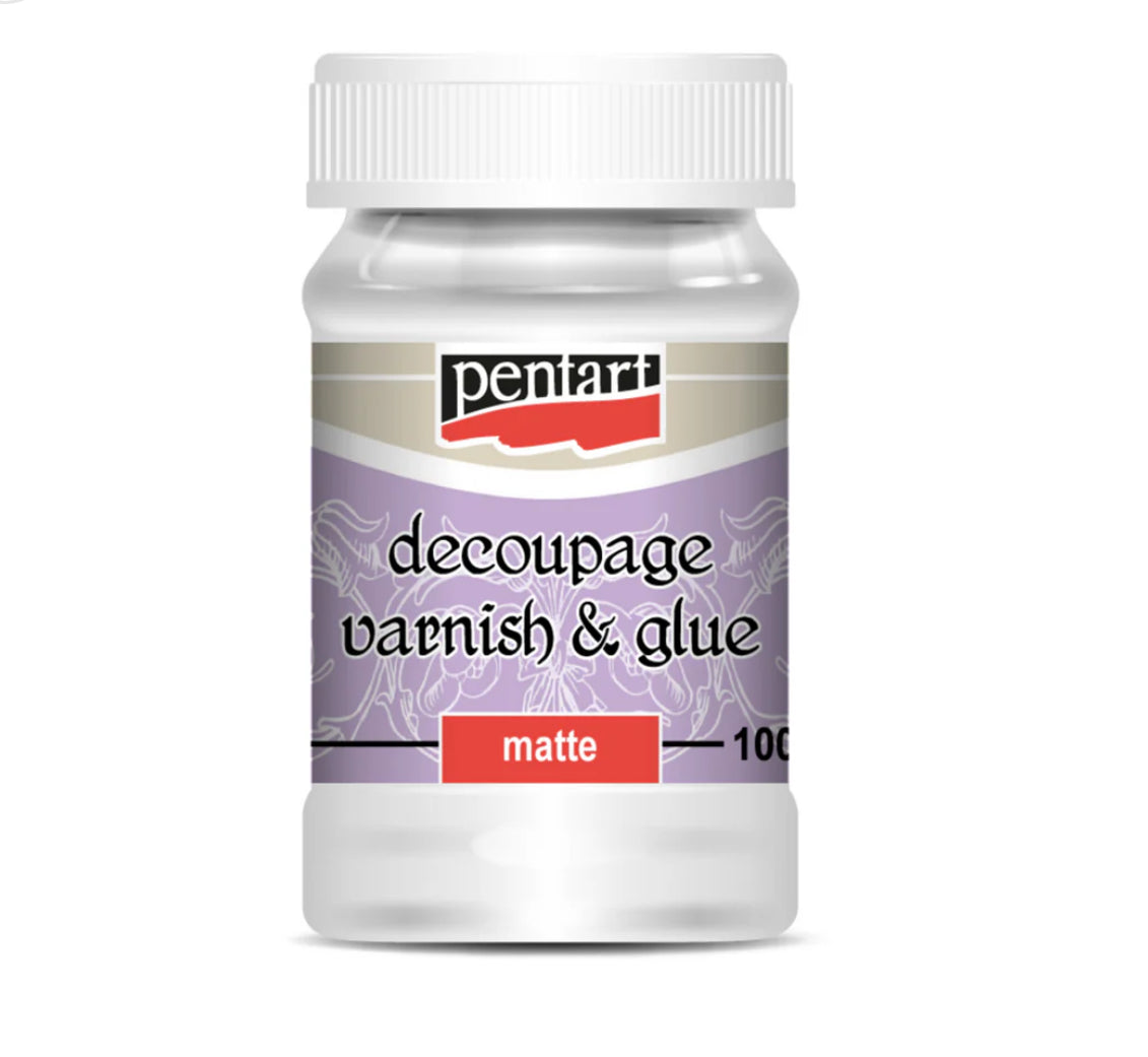 Decoupage Varnish & Glue Matte, design by Pentart, arts & entertainment > hobbies & creative arts > arts & crafts, for decoupage and crafting