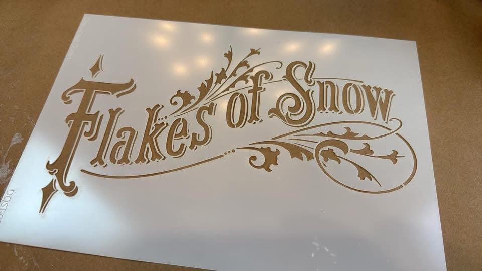 Flakes of Snow Stencil 8" x 11"