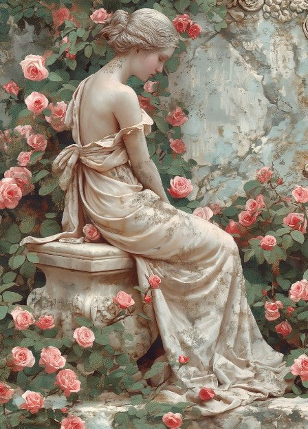 LaBlanche Roman Statue Garden A4 Rice Paper