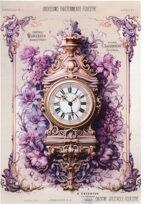 LaBlanche Purple Clock A4 Rice Paper