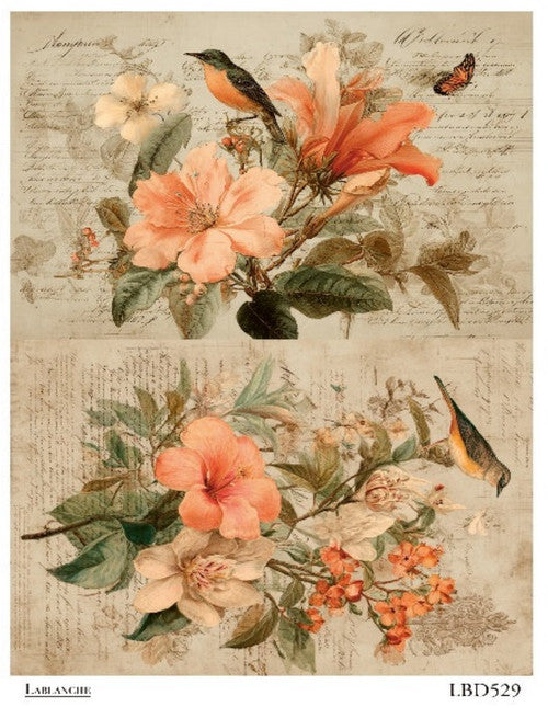 LaBlanche Hummingbird Garden A4 rice paper