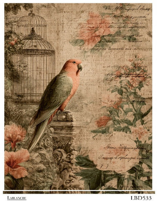 LaBlanche Vintage Birdcage A4 rice paper