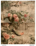 LaBlanche Vintage Rose Birds A4 rice paper