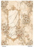 LaBlanche Neutral Vintage Floral Frame A4 Rice Paper