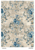 LaBlanche Distressed Blue Floral Pattern A4 Rice Paper