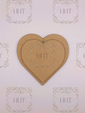 MDF Layered Heart Ornament, 2 pieces