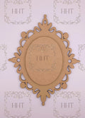 MDF Center Overlay Ornament, 2 pieces