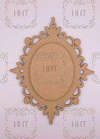 MDF Center Overlay Ornament, 2 pieces