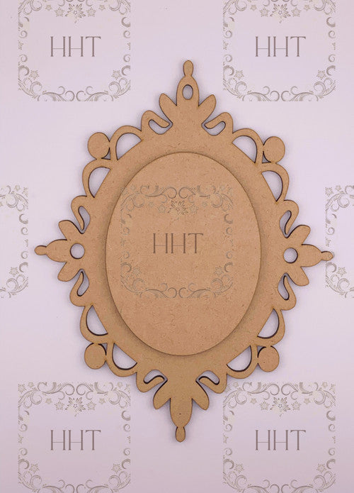 MDF Center Overlay Ornament, 2 pieces