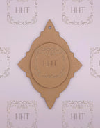 MDF Ornament Star with Center Overlay, 2 pieces