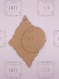 MDF Ornament Star with Center Overlay, 2 pieces