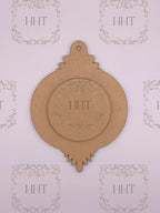 MDF Ornament with Center Overlay, 2 pieces