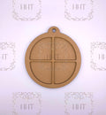 MDF Round Window Pane Ornament Base