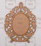 HHT MDF Vintage Frame Ornament with Overlay