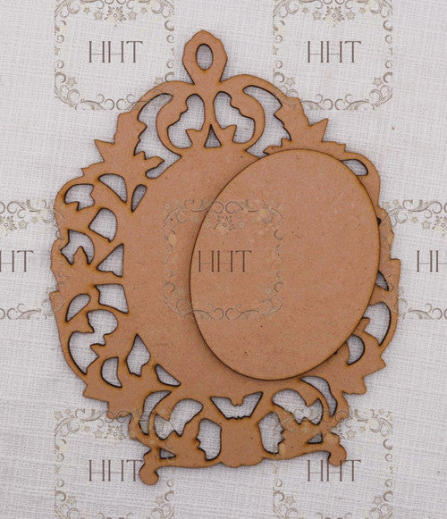 HHT MDF Vintage Frame Ornament with Overlay