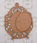 HHT MDF Vintage Frame Ornament with Overlay