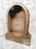 HHT MDF Buildable Oval Shadowbox with Platform Base