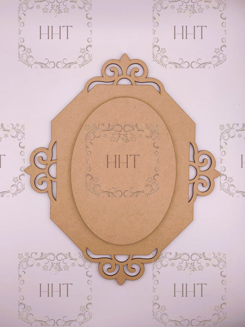MDF Plaque with center Overlay, 2 pieces