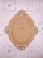 MDF Plaque with center Overlay, 2 pieces