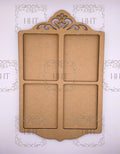 MDF Rectangular Plaque with Four Panes