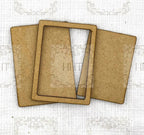 HHT MDF Set of 3 Framed ATC Cards 2.5" x 3.5"