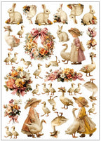 Lablanche Transfer Motif: Goose Family