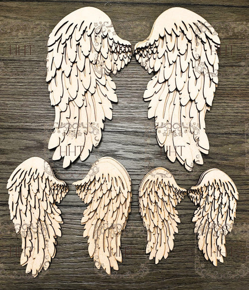 Handcrafted Holiday Traditions Layered Large 10" MDF Wings