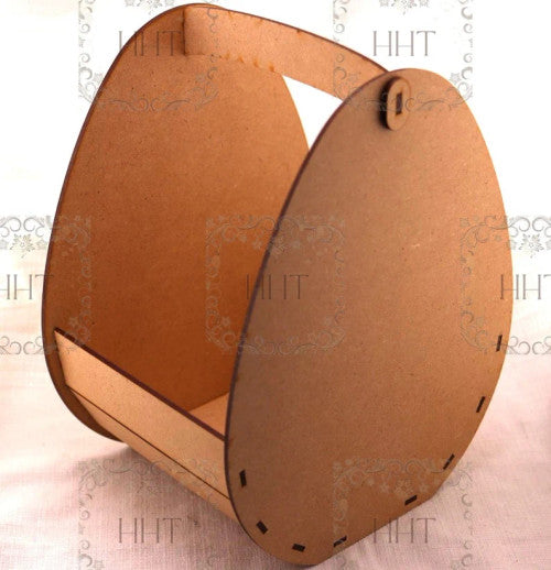 Laser-Cut MDF Easter Egg Basket