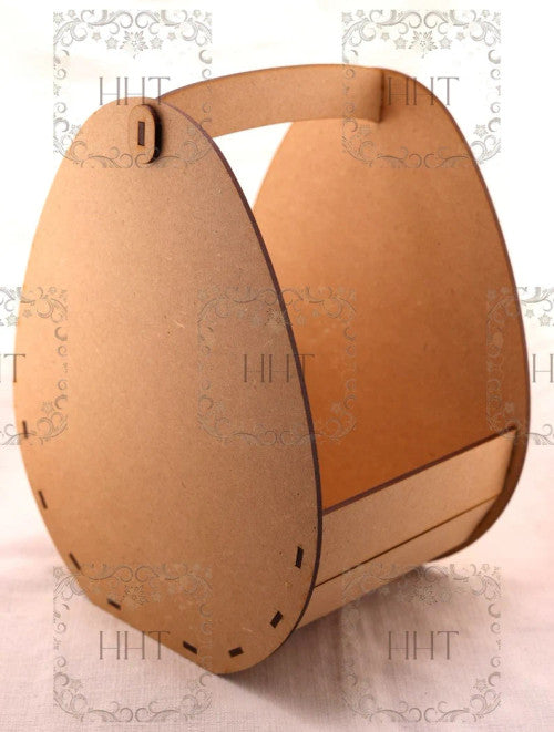 Laser-Cut MDF Easter Egg Basket