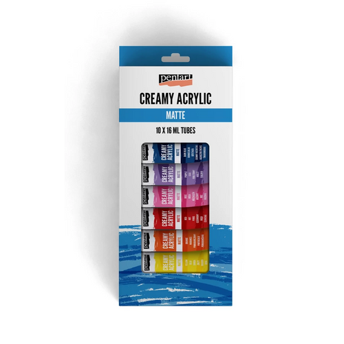 Creamy Acrylic Paint Matte Set 10 Colors X Tube