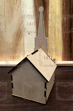 Handcrafted Holiday Traditions MDF House of Faith 3d Church Base